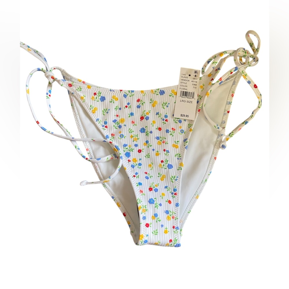 Pacsun Floral Bikini Bottom with Ties